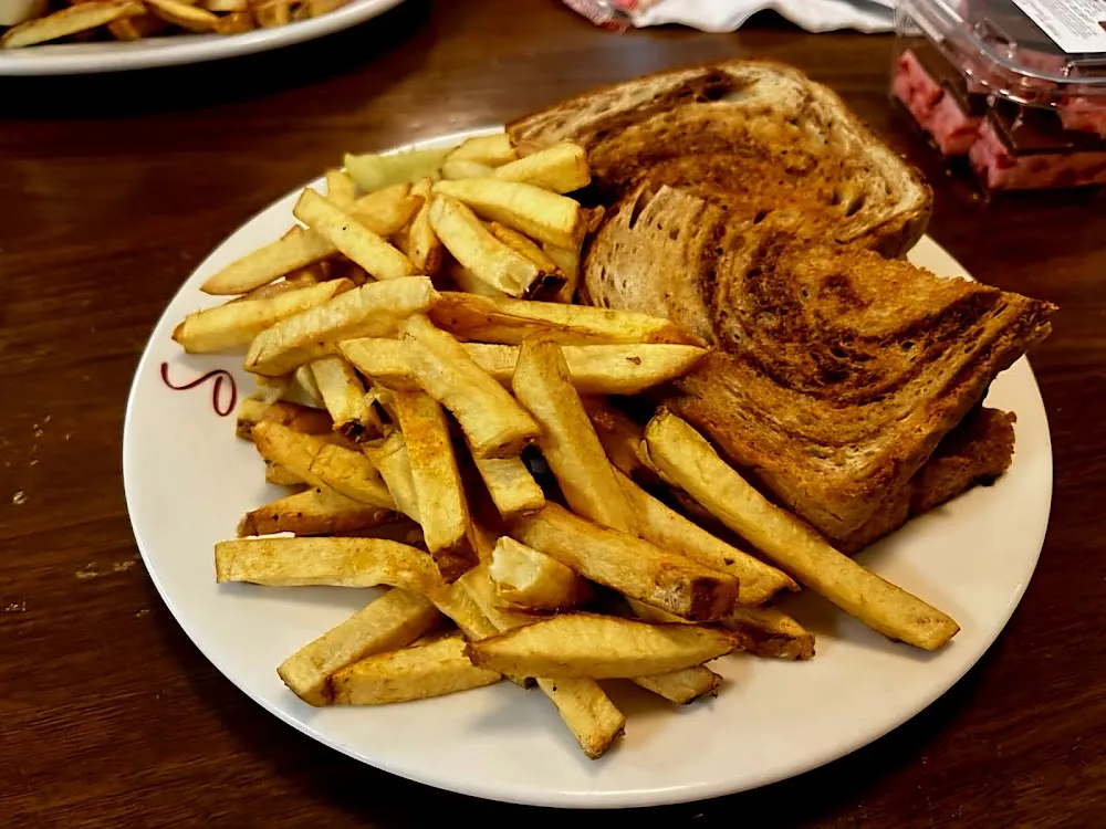 Patty Melt Burger and Hand-Cut Fries